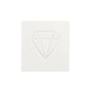 A clear, faceted diamond shape made of wax used for crafting and diamond painting.