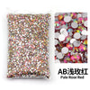 Bag of pale rose red flat-back resin rhinestones for DIY craft and nail art