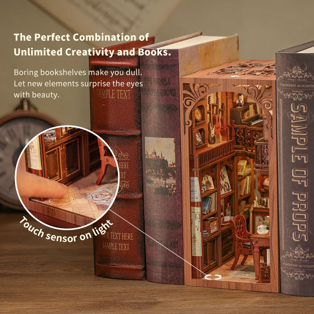 Eternal Bookstore DIY Book Nook Kit with LED Lighting