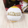 A white blind ball labeled MASTERPIECES is shown next to other Zuru Mini Brands Create products.