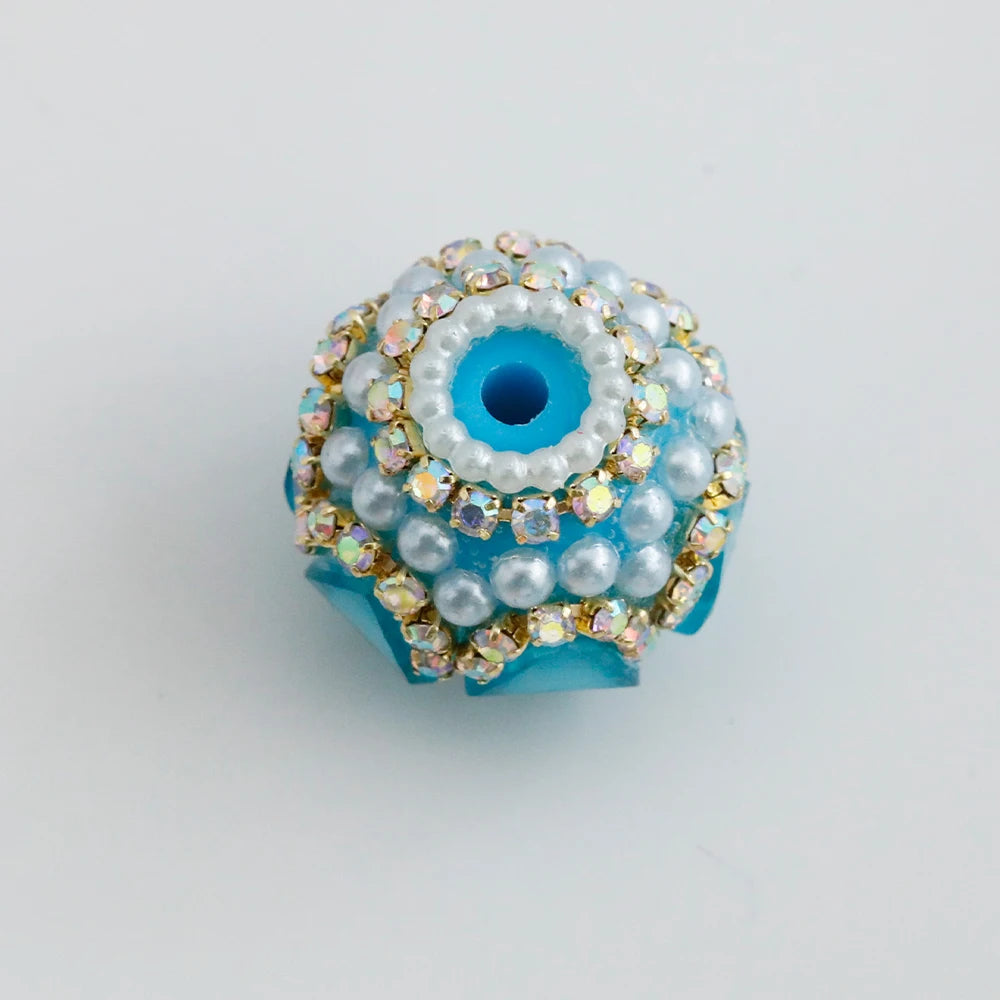 Acrylic Rhinestone Round Beads for Jewelry Making