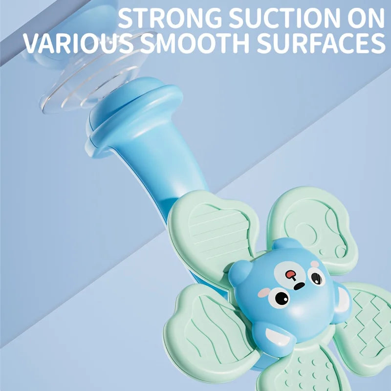 Baby Suction Cup Windmill Toy with Animal Shapes