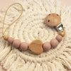 Wooden Baby Pacifier Clip with Crochet Charms