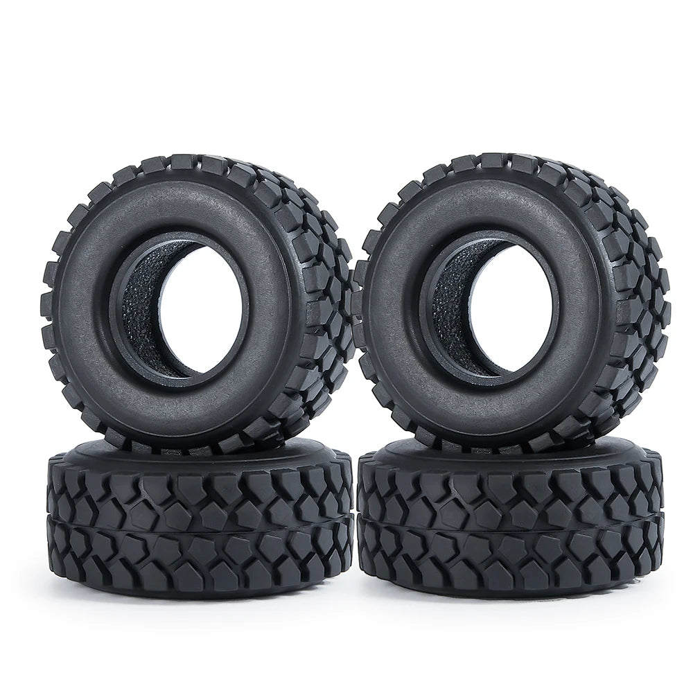 1.0" Mud Terrain Tires for 1/18 & 1/24 RC Crawlers (4-Pack)