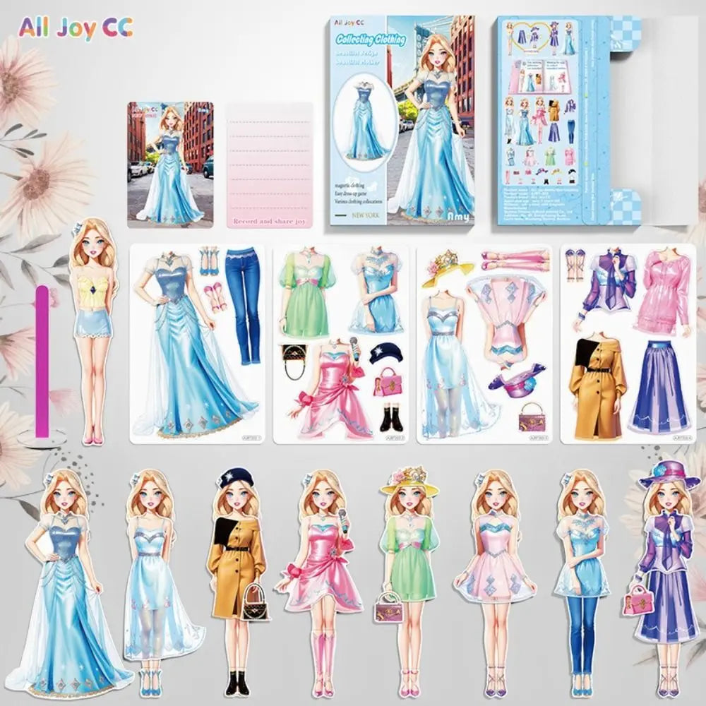 Magnetic Princess Dress-Up Play Set for Creative Girls