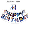 A banner set featuring space-themed decorations including astronaut figures, planets, and solar system elements.
