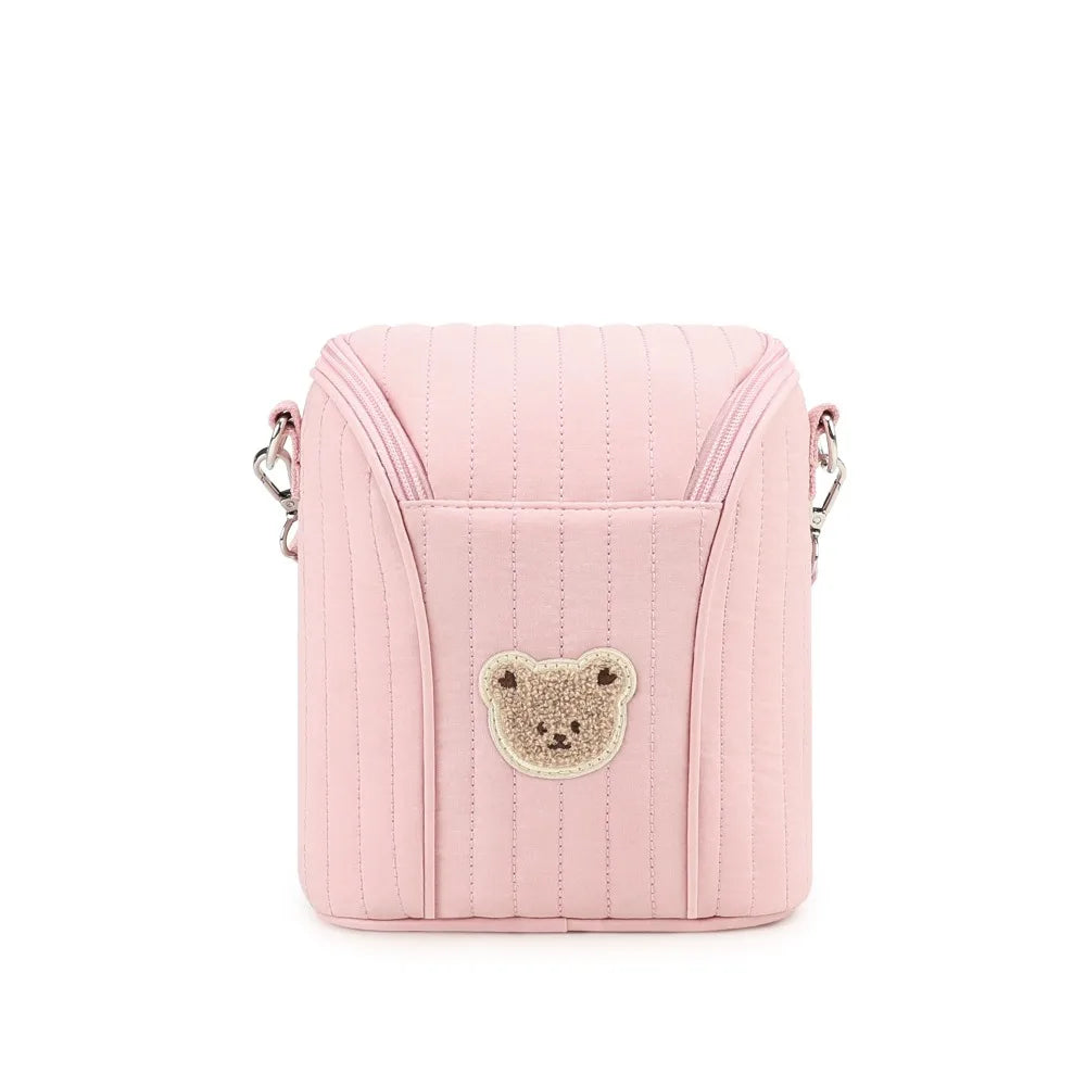 Insulated Baby Bottle Cooler Bag with Cute Bear Design