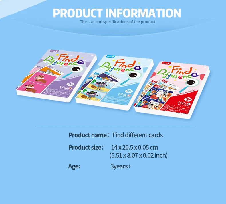 Spot the Difference Cards – Reusable Observation Game for Kids
