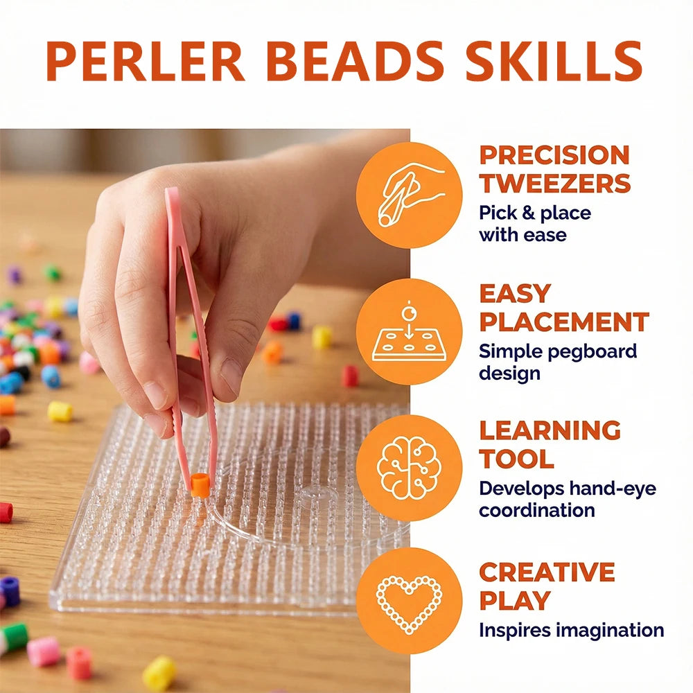 2.6mm Perler Beads Kit – 24 Colors, 12,000 Pieces for Pixel Art & DIY Crafts