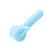 Light blue detachable diamond painting roller with a smooth, ribbed cylinder.