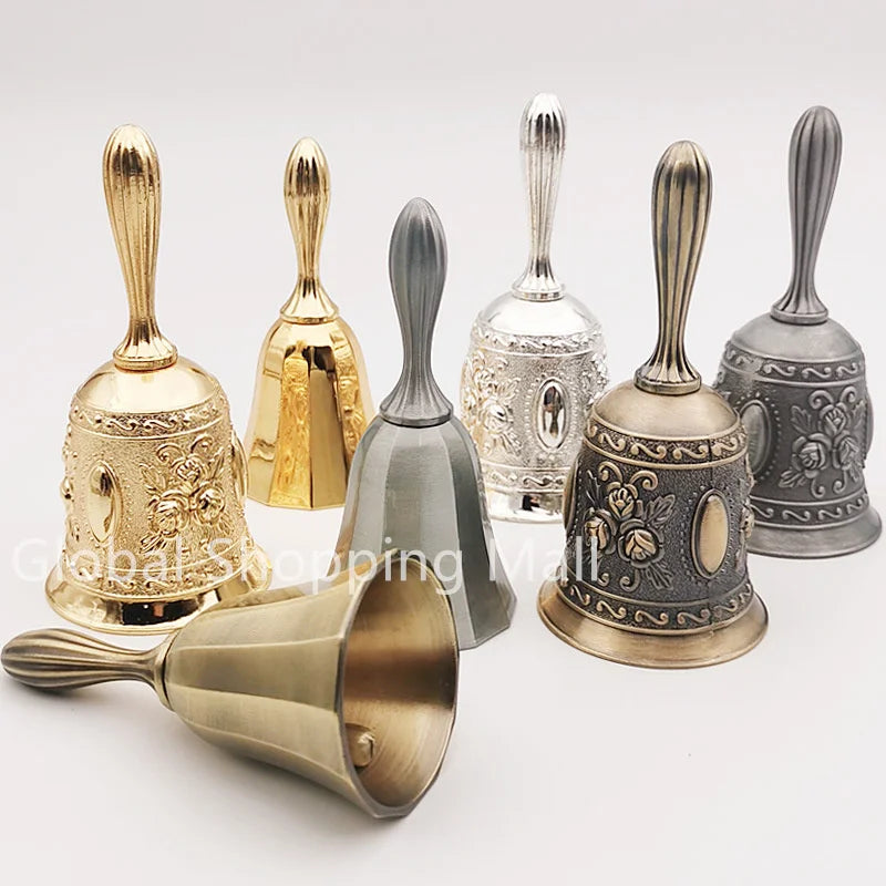 Classic Brass Hand Bell for Service, Weddings & Home Decor