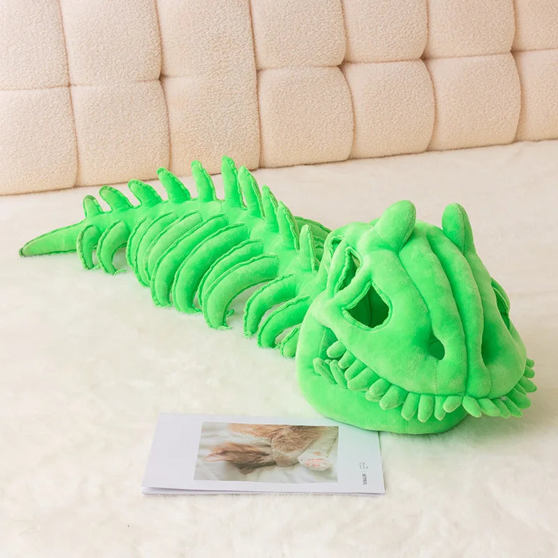 Plush Skeleton Dinosaur Headgear Halloween Costume