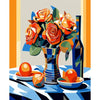 DIY Paint by Numbers Kit | Flowers in Vase | Acrylic Canvas Art with Frame