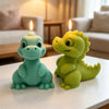 3D Knitted Dinosaur Silicone Candle Mold – Cute Sitting Dino Design for DIY Crafts