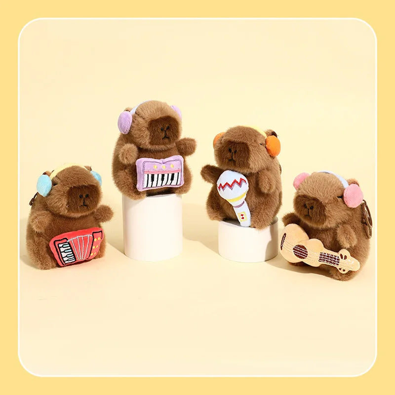 Kawaii Capybara Plush Keychain Charm