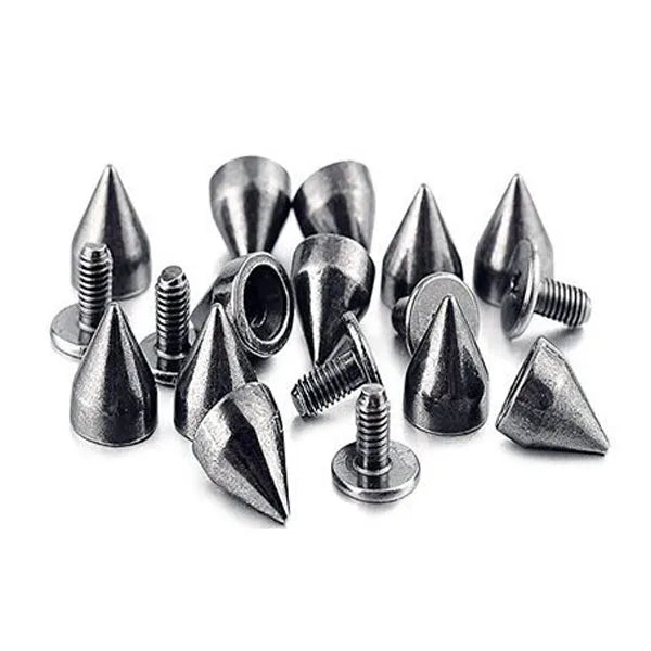 Double-Cap Cone Studs for DIY Punk Fashion