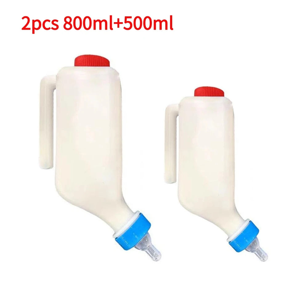 Hangable Lamb Nursing Bottle with Soft Nipple for Goat, Calf, and Cattle