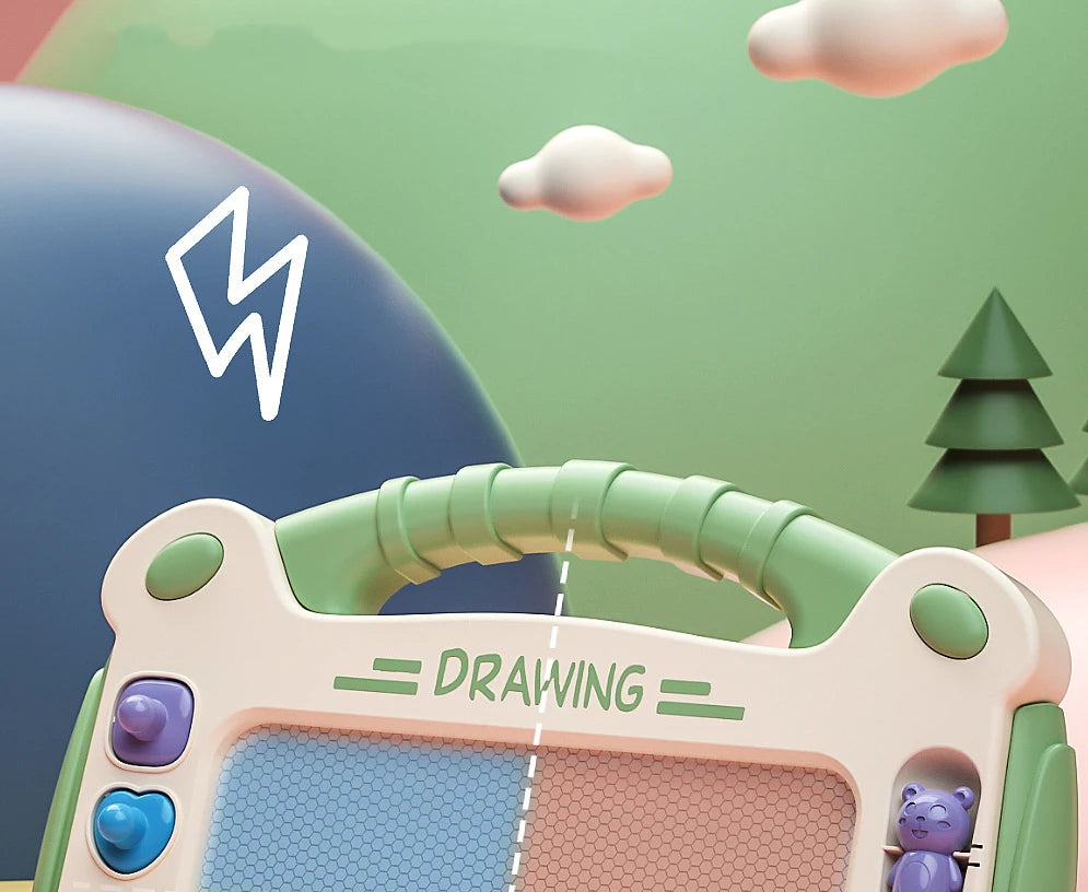 Kids Magnetic Drawing Board with Colorful Graffiti Art Pad
