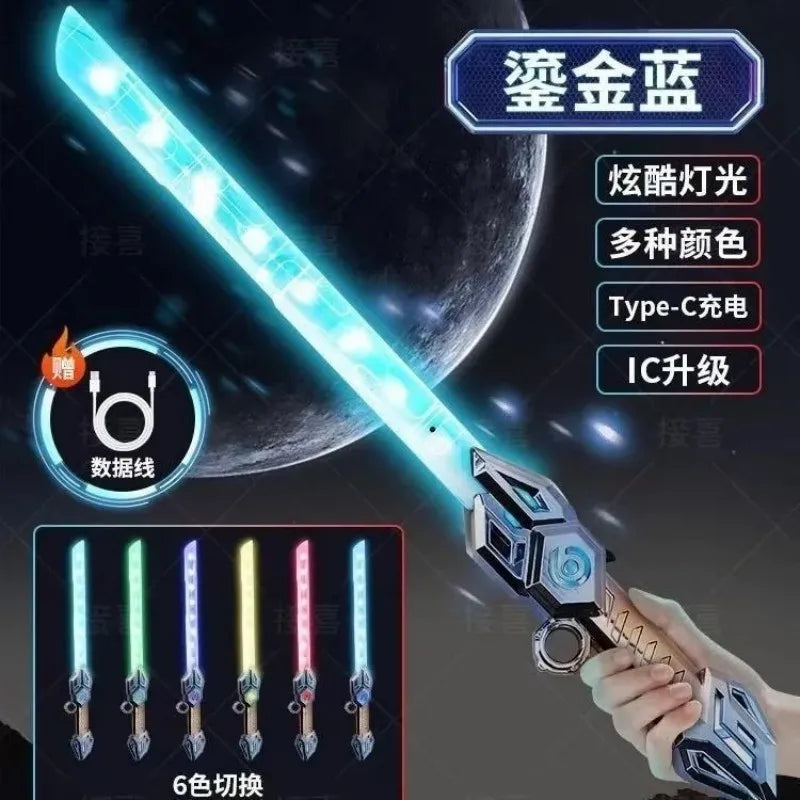 Double-Edged Telescopic Lightsaber with Glowing Effects