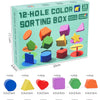 Wooden Color and Shape Sorting Box for Early Learning