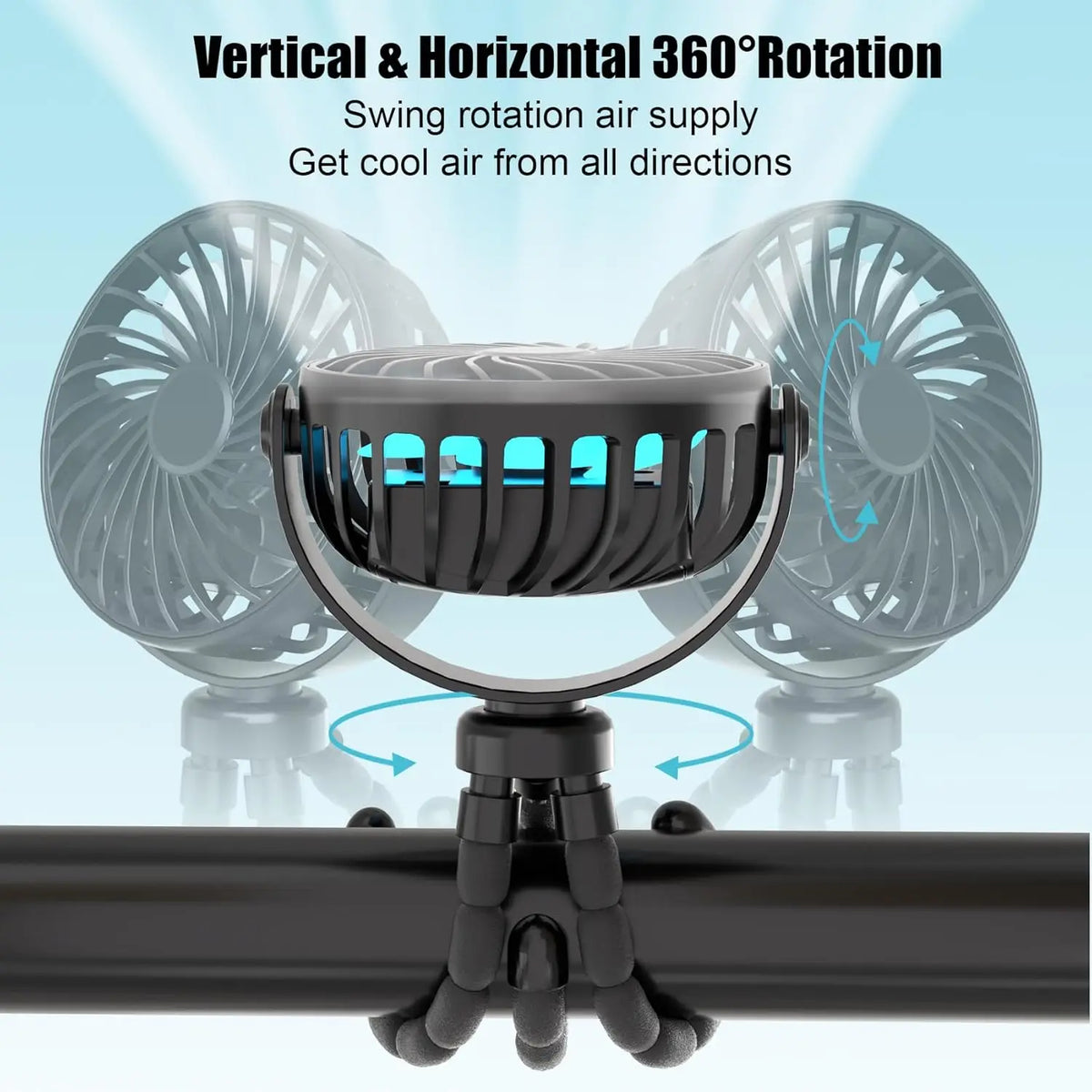 Flexible Mini USB Fan with Tripod Stand