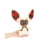 A plush doll of Momo or Appa from Avatar: The Last Airbender, featuring brown and white fur with red markings.