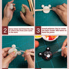 A five-step guide showing how to use air-dry stone plastic clay for sculpting and crafting.
