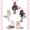 A collection of various TWILIGHT ROSE and CARAMEL WHISPERS blind box figures featuring different characters.