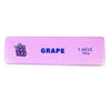 A purple squishy butter stick fidget toy labeled Grape with a 1.6oz (50g) quantity.