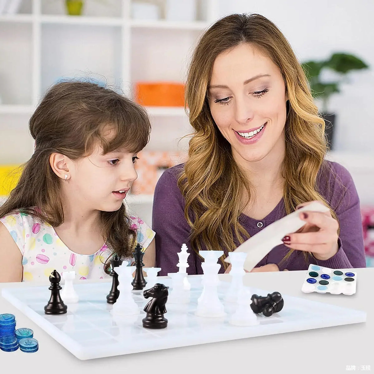 3D Chess Piece Silicone Mold Kit for Resin Casting and DIY Craft