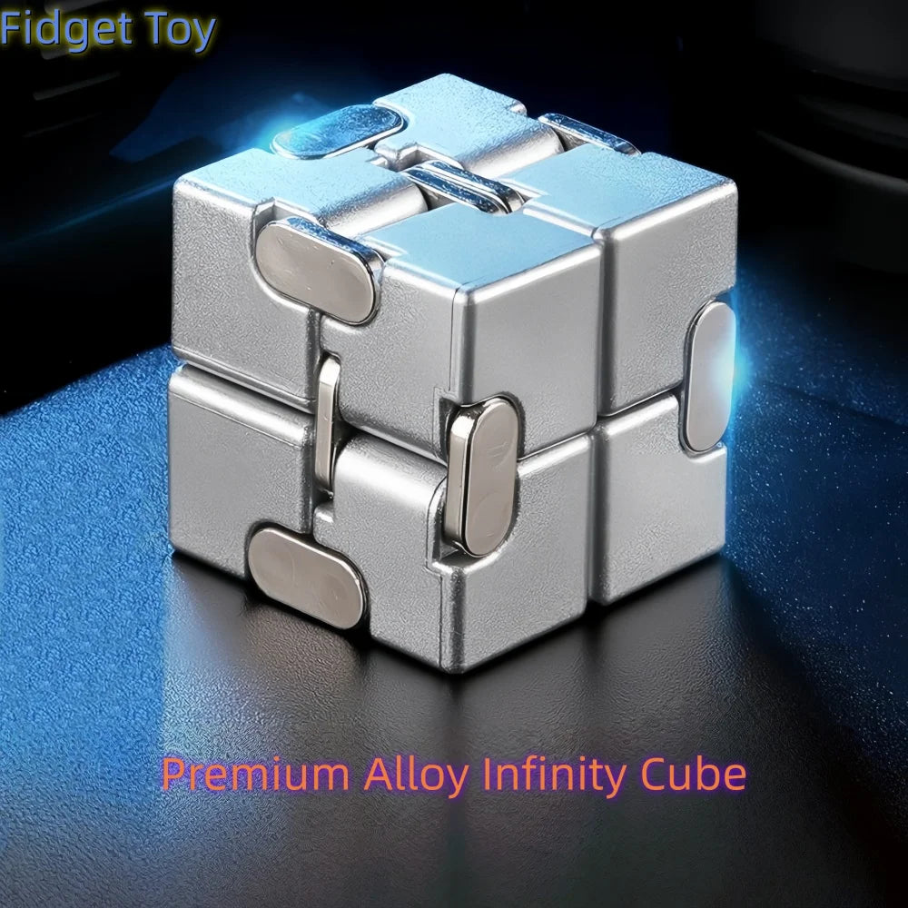 Infinity Cube Fidget Toy – Durable Metal & Plastic Stress Reliever