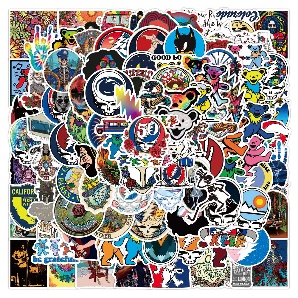 Vintage Rock Music Sticker Pack