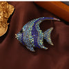 Gold-Plated Rhinestone Turtle Brooch Pin