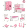 Mini Dollhouse Furniture Set – Bedroom & Kitchen Playset for Kids