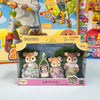 A boxed set of Sylvanian Families featuring a deer family figure, including accessories and packaging.