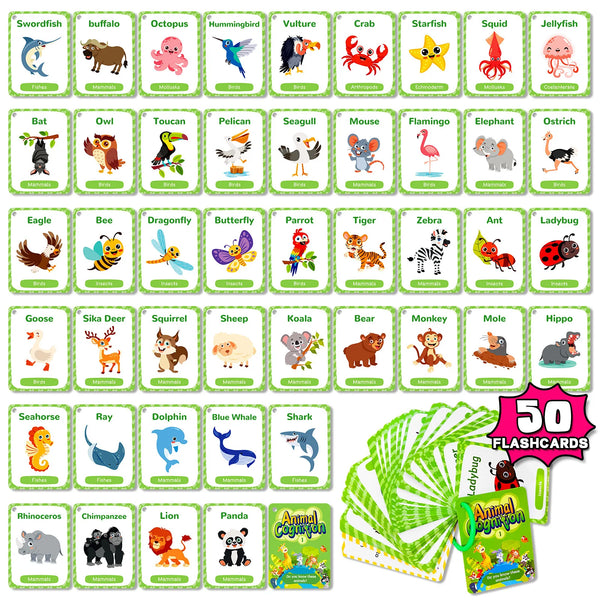 Animal Cognition Flash Cards for Early Learning