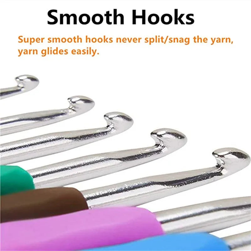 Ergonomic Crochet Hook Set with Storage Case