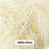 White raffia paper shreds used for gift boxes and baskets