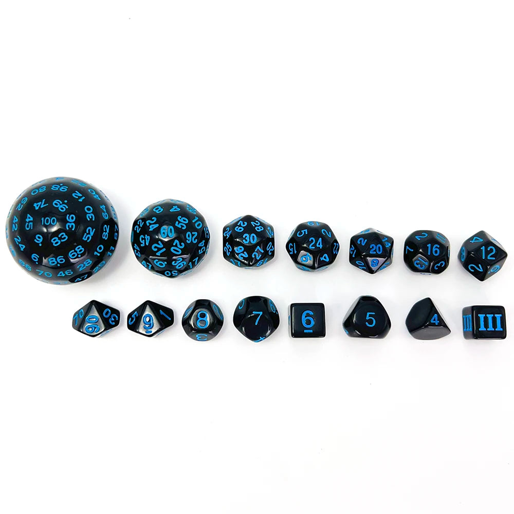 15-Piece Polyhedral Acrylic Dice Set for RPGs & Tabletop Games