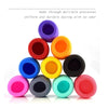 A multi-pack of colorful microphone windscreen foam covers in various shades including purple, orange, red, blue, and pink.