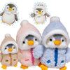 Adorable Kawaii Penguin Plush Toy with Hat and Scarf - 25cm Soft Stuffed Animal