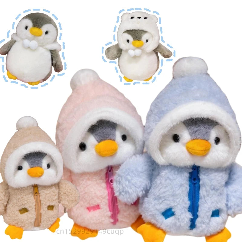 Adorable Kawaii Penguin Plush Toy with Hat and Scarf - 25cm Soft Stuffed Animal
