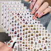 A total of 12 sheets of vintage angel and saint nail art stickers featuring cherubs and crosses on white backgrounds.