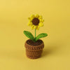 Handmade Crochet Sunflower in Pot