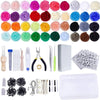 Colorful Needle Felting Starter Kit with Wool Roving and Tools