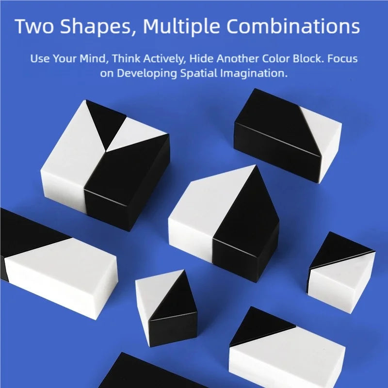Black and White Building Block Puzzle Set for Kids