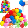 Reusable Water Balloons for Kids - Soft Splash Balls with Mesh Bag