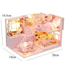DIY Wooden Dollhouse Kit with Miniature Furniture – 3D Puzzle Craft Set
