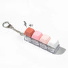 Tactile Keyboard Fidget Keychain with Silent and Click Modes