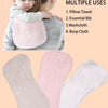 6-Layer Absorbent Baby Burp Cloths (2-Pack)